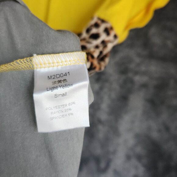 Women's Animal Print Short Sleeve V Neck Colorblocked Top Shirt Short Sleeve NEW - Picture 5 of 7